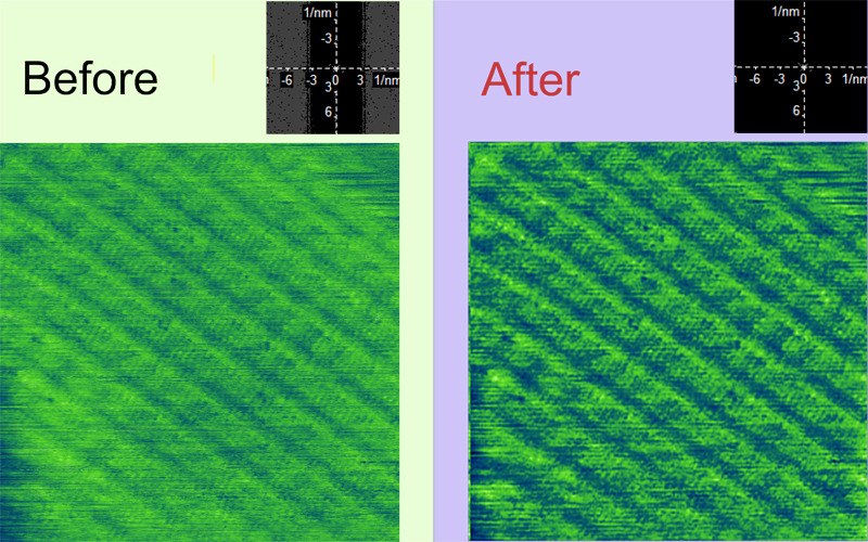 Применение Фурье-фильтрации для улучшения визуализации структуры